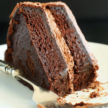 кусочек шоколадного торта